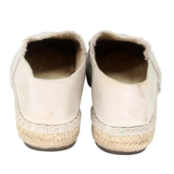 Chanel 38 Linen Canvas Cap Toe Cc Espadrille Flats CC-S0207P-C035 - Picture 9 of 9